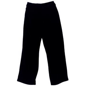 Eileen Fisher Silk Blend Black Pull On Velour Pants Women's Sz L NWT